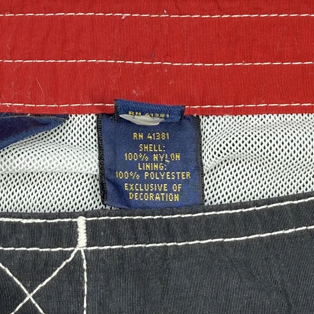 Polo Ralph Lauren‎ Swim Trunks Mens Large Navy Blue Red Board Shorts Beachwear